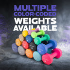 Yes4All 20Lbs Pair Non-Slip, Hexagon Neoprene Dumbbells Hand Weights Set For Muscle Toning, Strength Building, Weight Loss (Medi