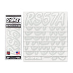 Stiffie Whipline White/Silver 3 '' Super Sticky Boat & Pwc Registration Decals  Numbers Letters Stickers