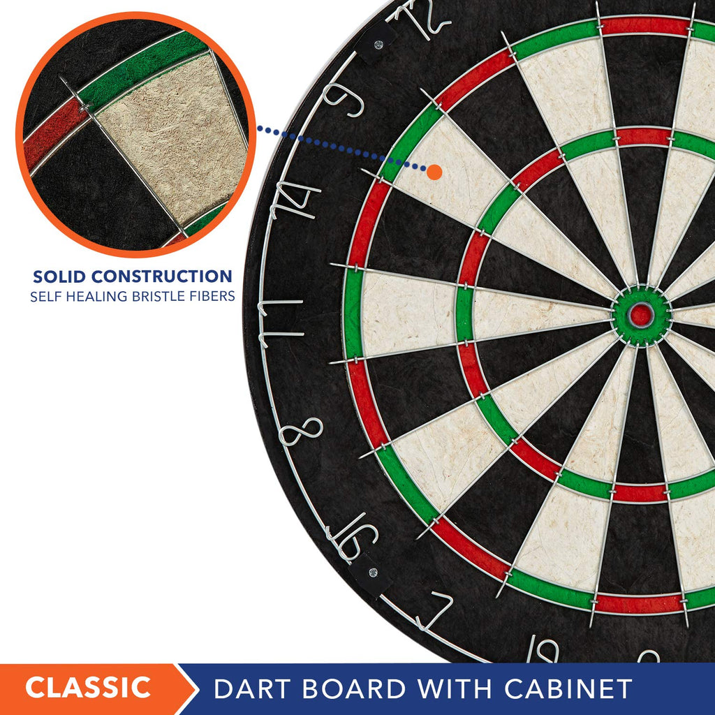Rally And Roar Dartboard Cabinet, Brown