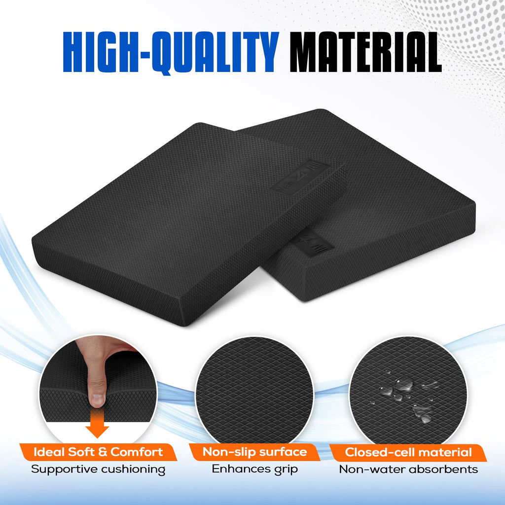 Yes4All Sports Outdoors Gt Fitness Exercise Fitness Balance Trainers Boards Balance Pad, A. Black, Large Us