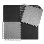 Innhom Gym Flooring Mats Exercise Mat For Floor Workout Foam Tiles Home Equipment Garage, 6 Black And Gray
