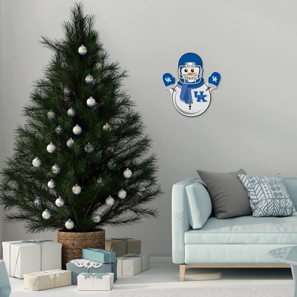 Rico Industries Ncaa Kentucky Wildcats Snowman Shape Cut Pennant - Home And Living Room D  Cor - Soft Felt Ez To Hang