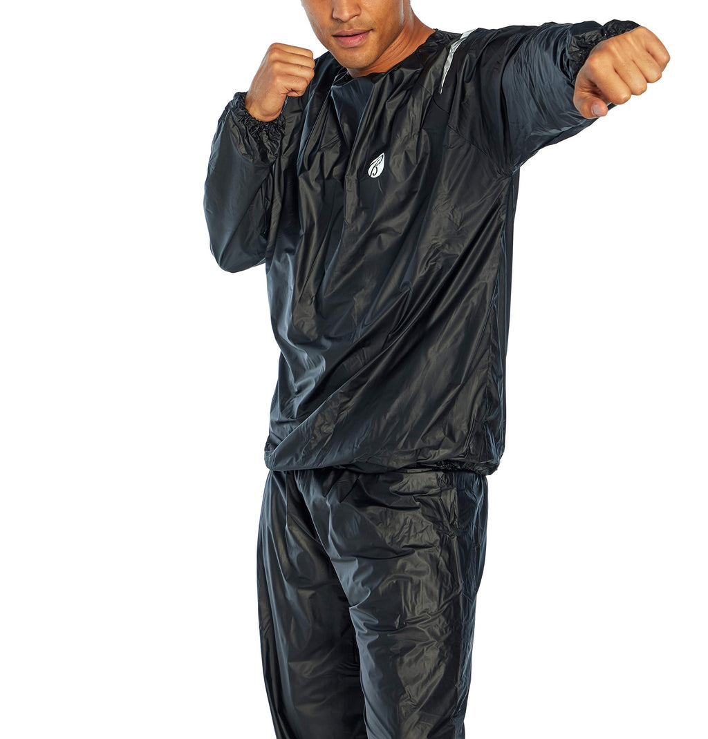 Bally Total Fitness Mens Sauna Suit, Black, Large-X-Large