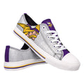 FOCO Minnesota Vikings NFL Womens Glitter Low Top Canvas Shoes - 9