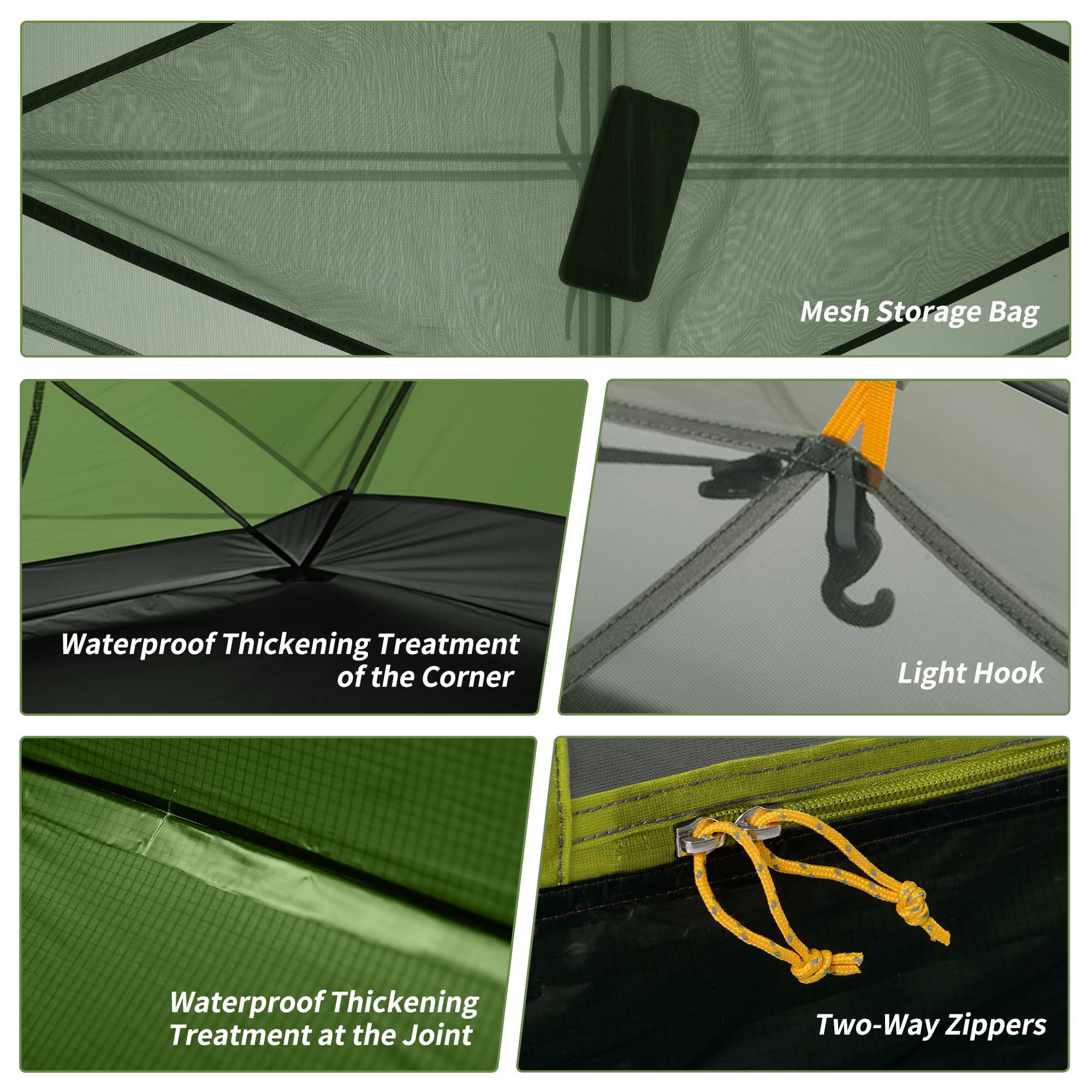 Naturehike Mongar 2 Person Backpacking Tent, 3 Season Two Person Tent, Double Layer Free Standing Tents For Backpacking, Camping