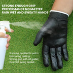 Finger Ten Men? Golf Glove Left Hand Rain Grip Pack, Durable Fit For Hot Wet All Weather (Black, Large)