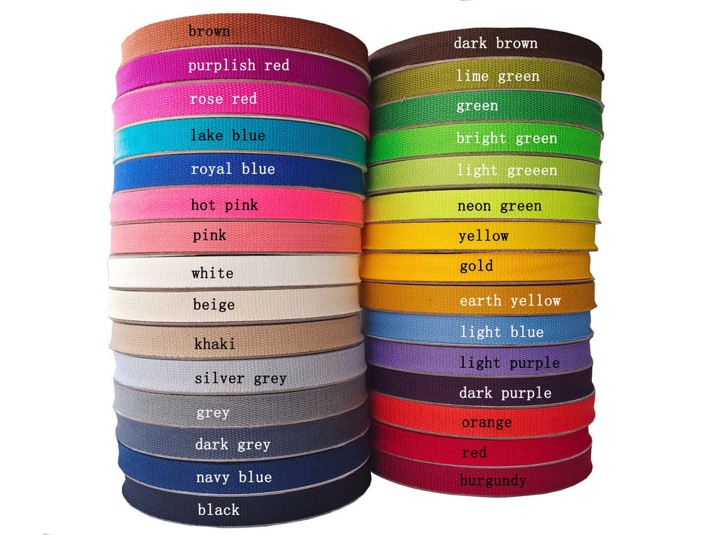 Cotton Webbing 1.5 Inch 48 Yards 24 Colors Mediumweight Polyester Cotton Webbing Strap For Cloth Tote Bags Leash Straps Crafts O
