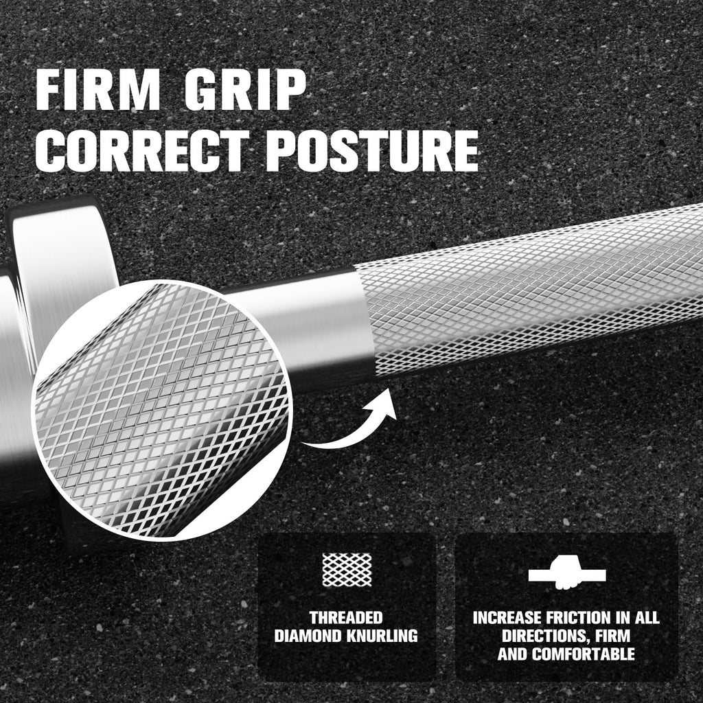 Ritfit Olympic Barbell 4Ft, 2-Inch Weightlifting Bar For Strength Training And Home Gym