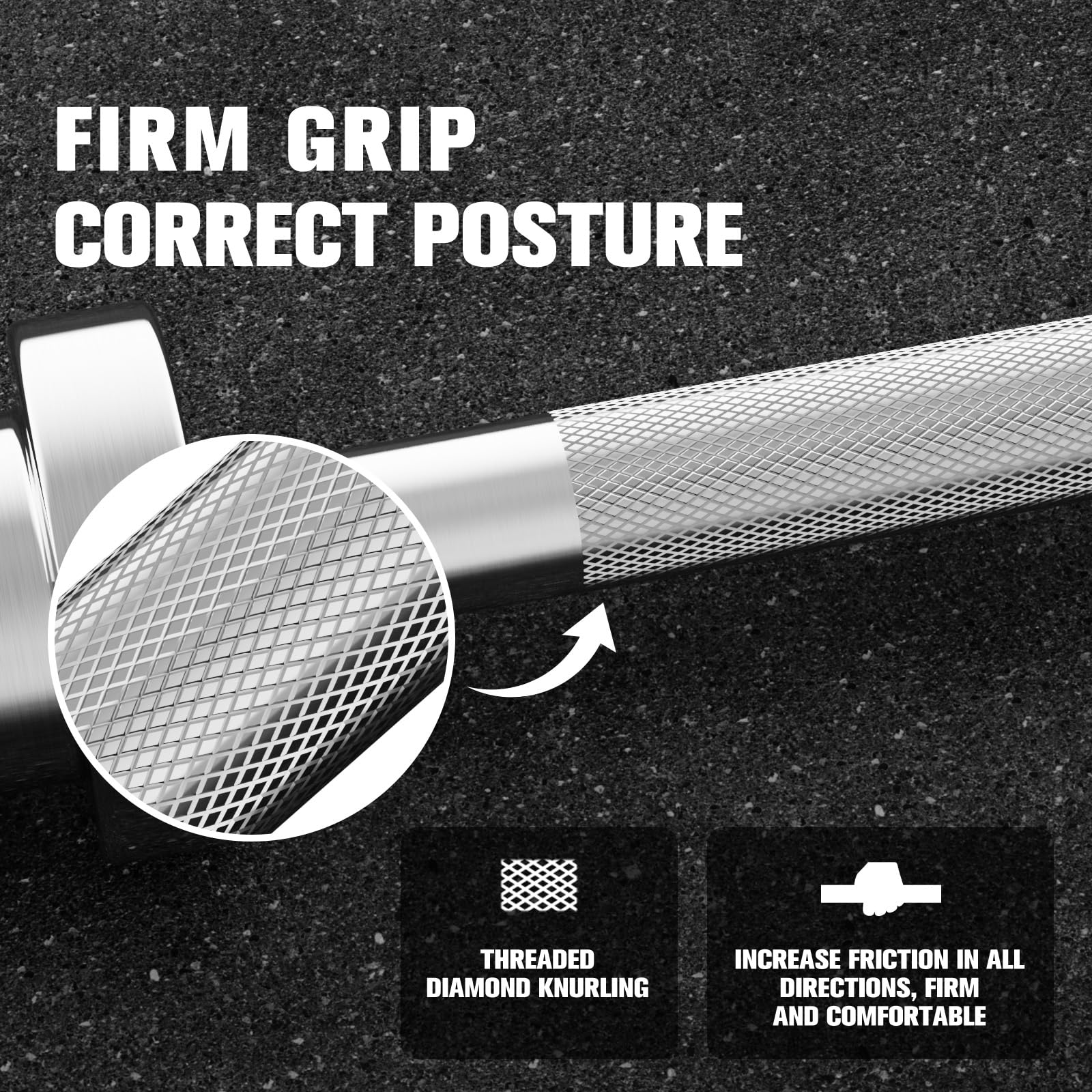 Ritfit Olympic Barbell 4Ft, 2-Inch Weightlifting Bar For Strength Training And Home Gym