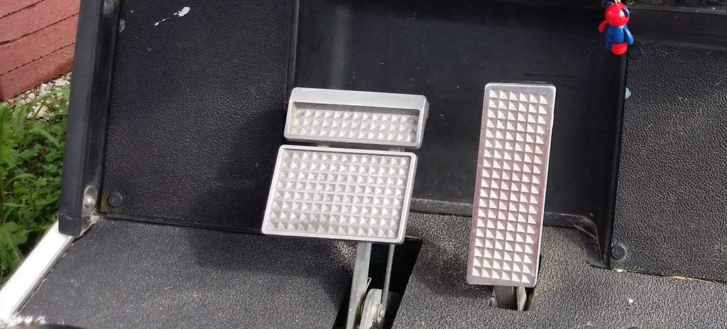 Fits Yamahaa G2/G9 Golf Cart Polished Aluminum Diamond Plate 3 Pc. Pedal Cover Set