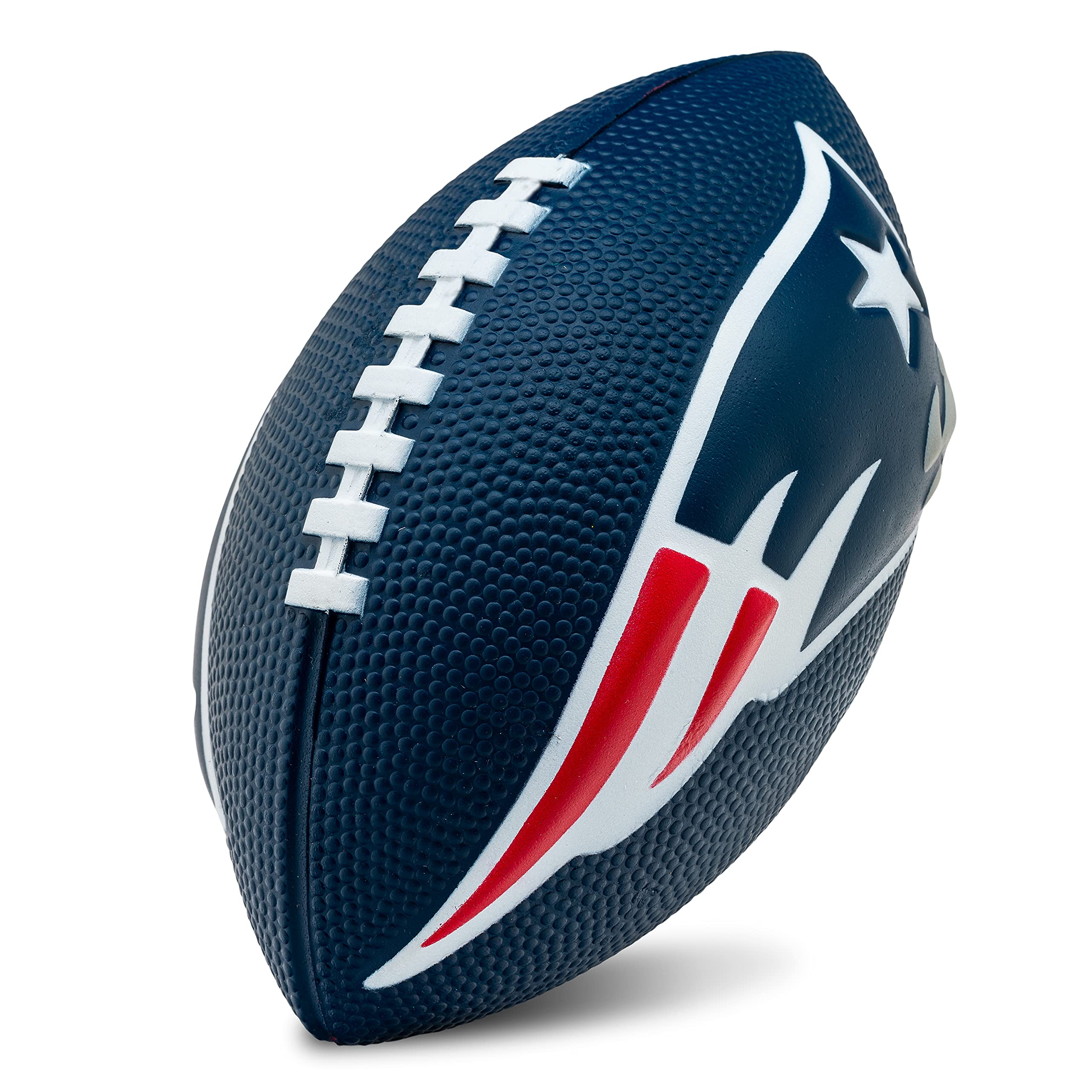 Franklin Sports Nfl New England Patriots Football - Kids Foam Football - Soft Football - Mini Size - Perfect For Gameday - 8.5''