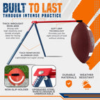 True Strike Pro Football Kicking Tee - The Ultimate Football Kicking Stand Football Tee Holder Compatible With All Ball Sizes -