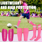 Soccer Shin Guards Toddler And Kids, Shin Pads Set With Shin Sleeves And Long Soccer Socks For Age 2-4 Boys And Girls, Lightweig