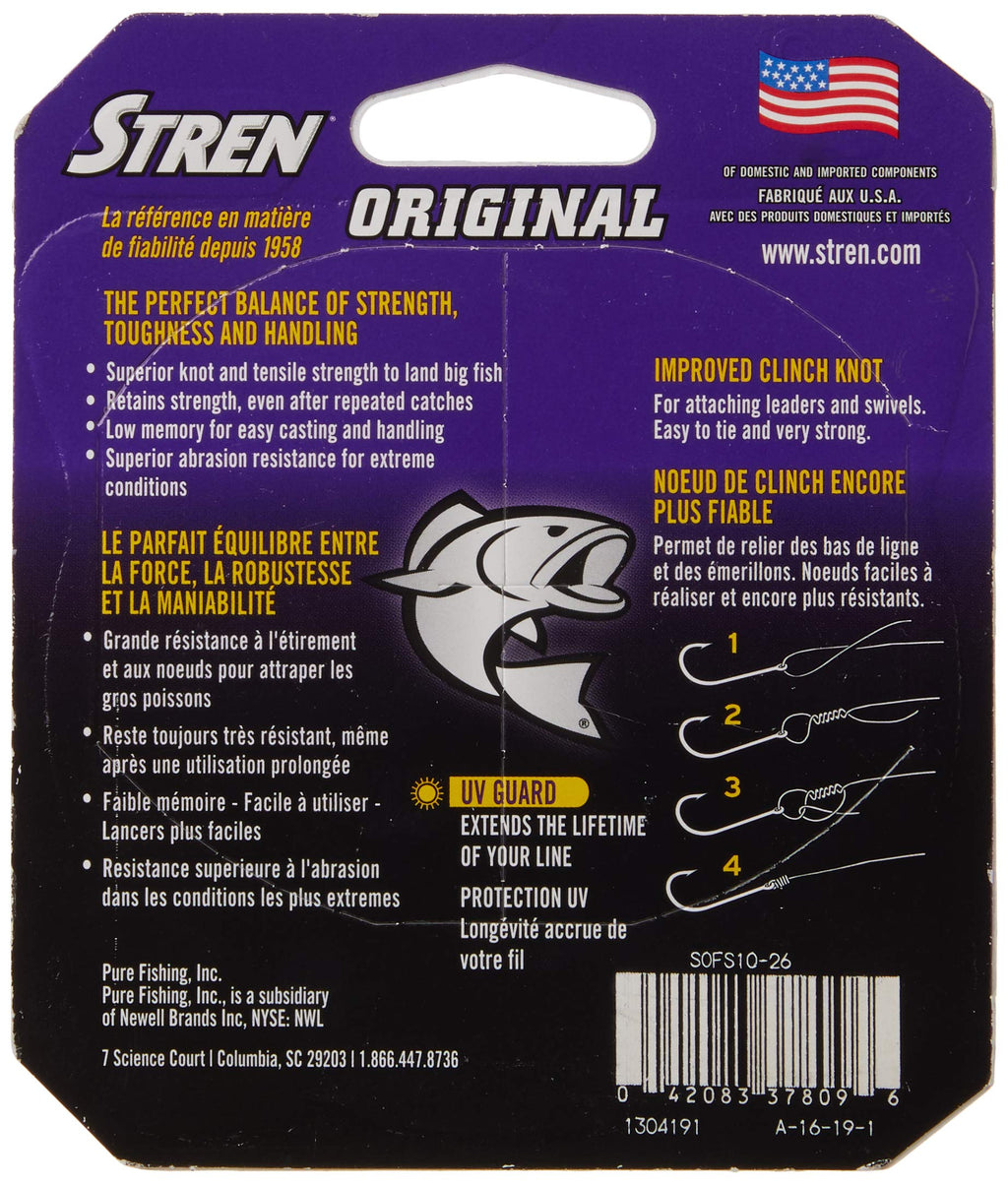 Stren Original, Clear/Blue Fluorescent, 14lb | 6.3kg Monofilament Fishing Line, Suitable for Freshwater Environments
