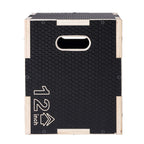 Vevor 3 In 1 Plyometric Jump Box, 16/14/12 Inch Wooden Plyo Box, Platform & Jumping Agility Box, Anti-Slip Fitness Exercise Step