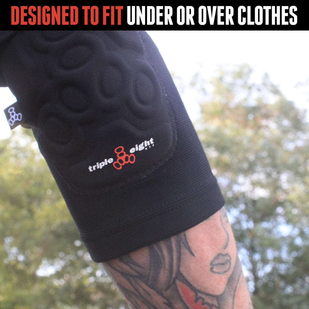 Triple Eight Covert Elbow Pads, Black, Large (62108)