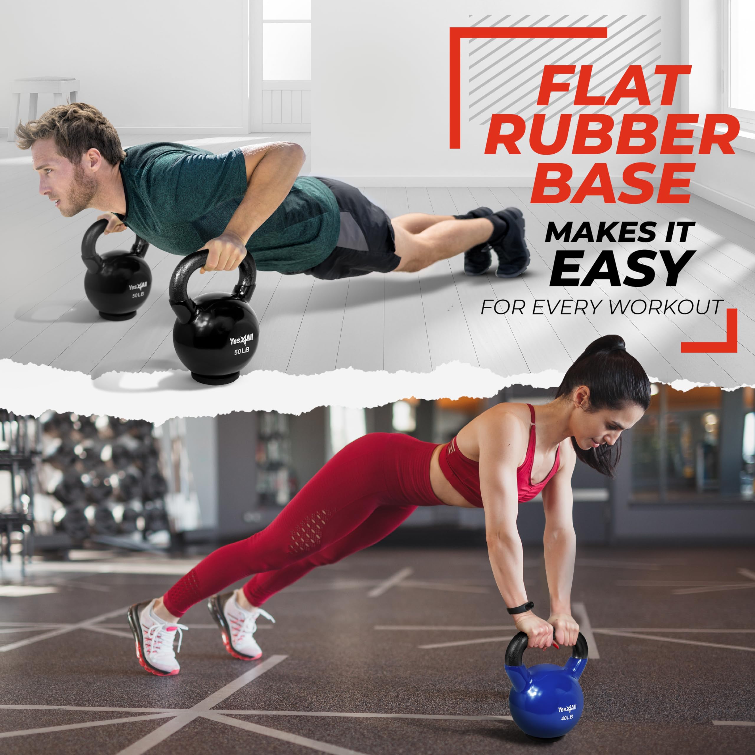 Kettlebell - Pvc - Rubber Base - 65Lbs