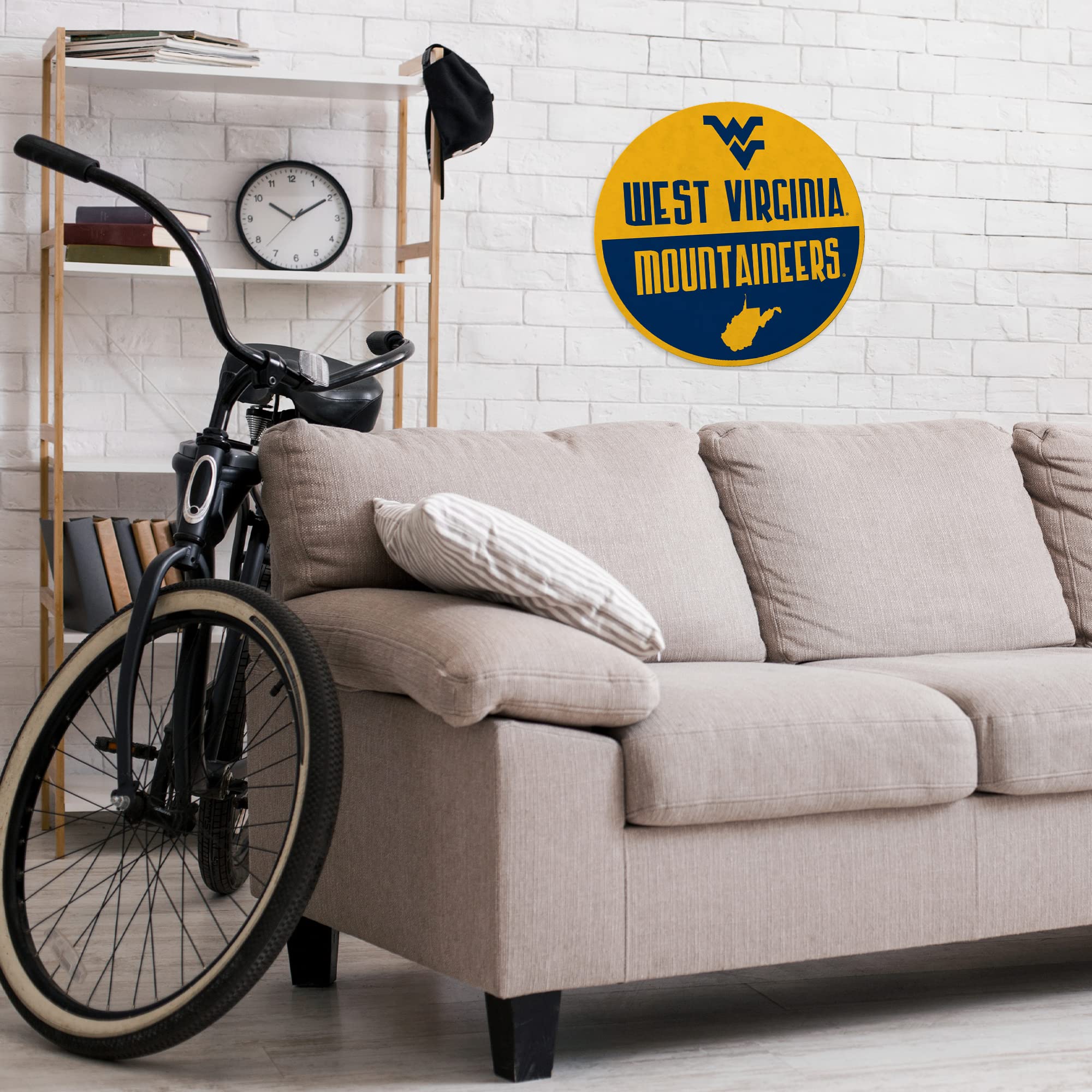 Rico Industries Ncaa West Virginia Mountaineers Classic Shape Cut Pennant - Home And Living Room D  Cor - Soft Felt Ez To Hang
