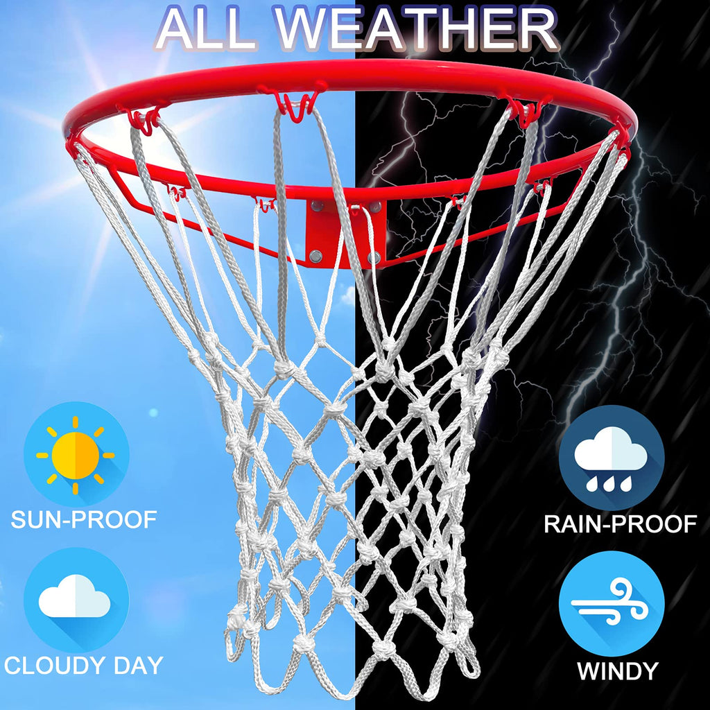 Lao Xue Basketball Net Outdoor,(7.16 Oz) Professional Heavy Duty Basketball Net Replacement,All Weather Anti Whip, Suitable For