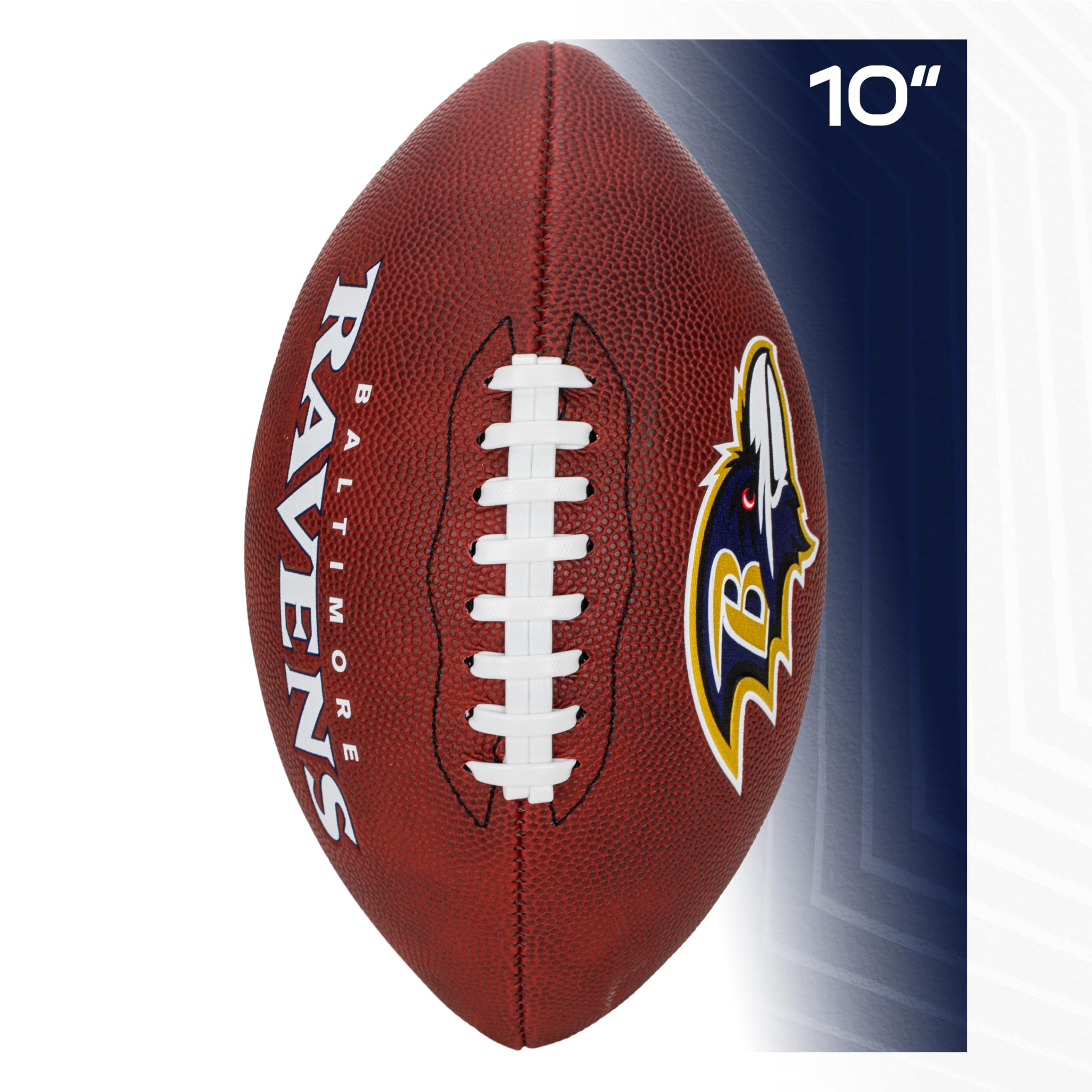 Franklin Sports Nfl Baltimore Ravens Football - Youth Junior Size Football For Kids - Official Nfl Team Logo + Colors Youth Ball