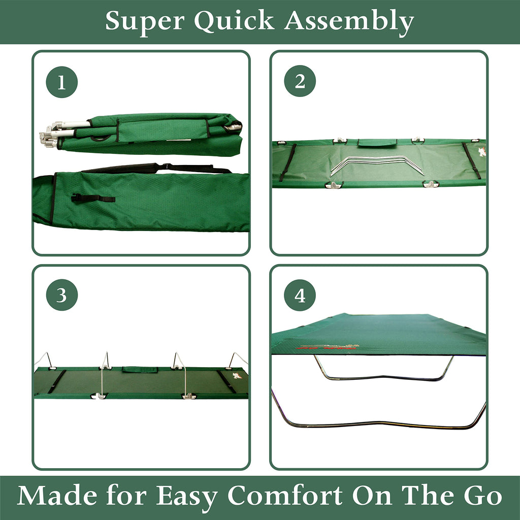 Byer Of Maine, Trilite Cot, Very Compact When Folded, Set Up 74'' L X 25'' W X 8'', Camping Cots For Adults, Portable Cot, Tri L