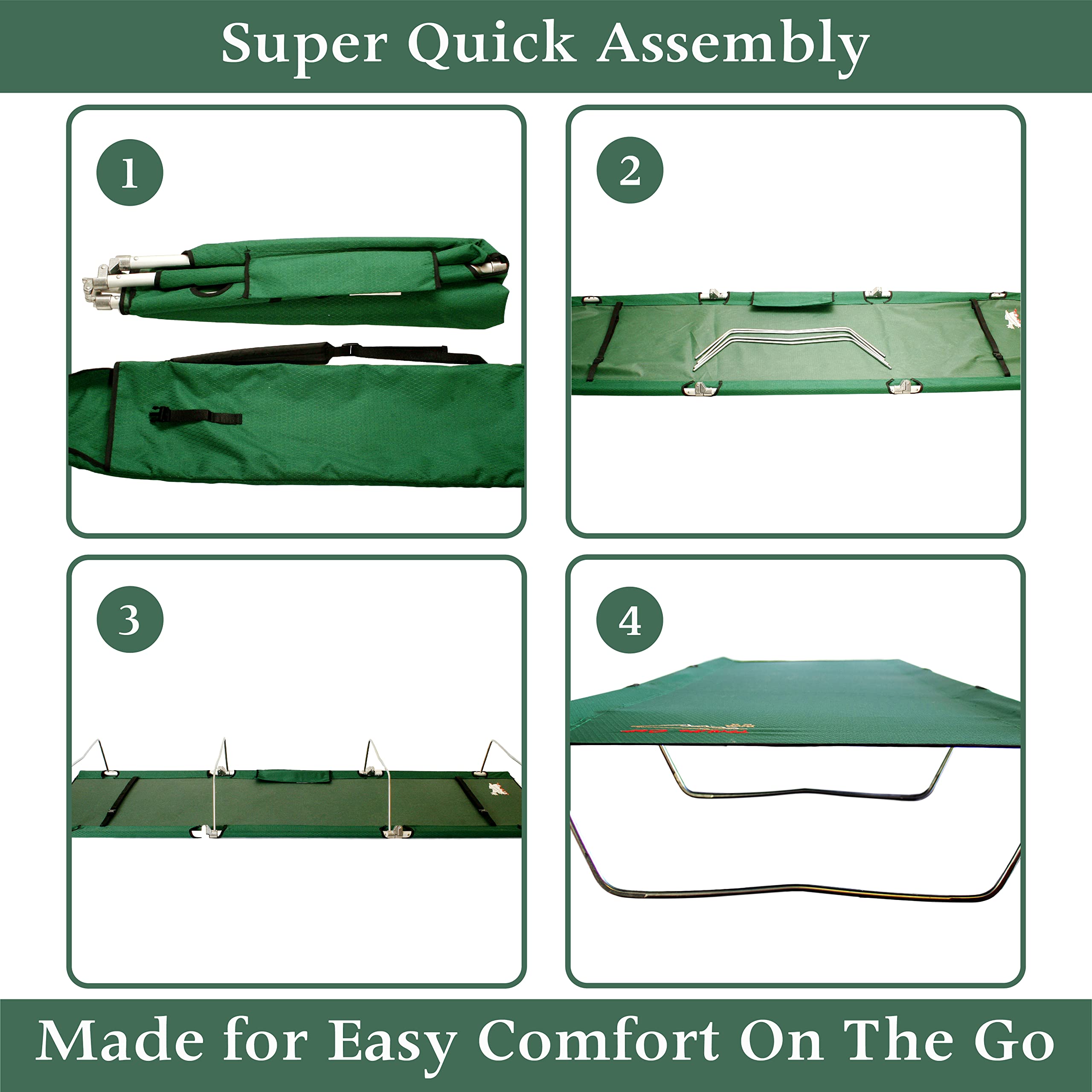 Byer Of Maine, Trilite Cot, Very Compact When Folded, Set Up 74'' L X 25'' W X 8'', Camping Cots For Adults, Portable Cot, Tri L