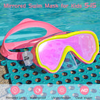 Seago Kids Swim Mask Swimming Goggles for Boys Girls Youth Toddlers 5-15, Anti-Fog No Leak 180 Clear Goggles Kids Pool Underwate