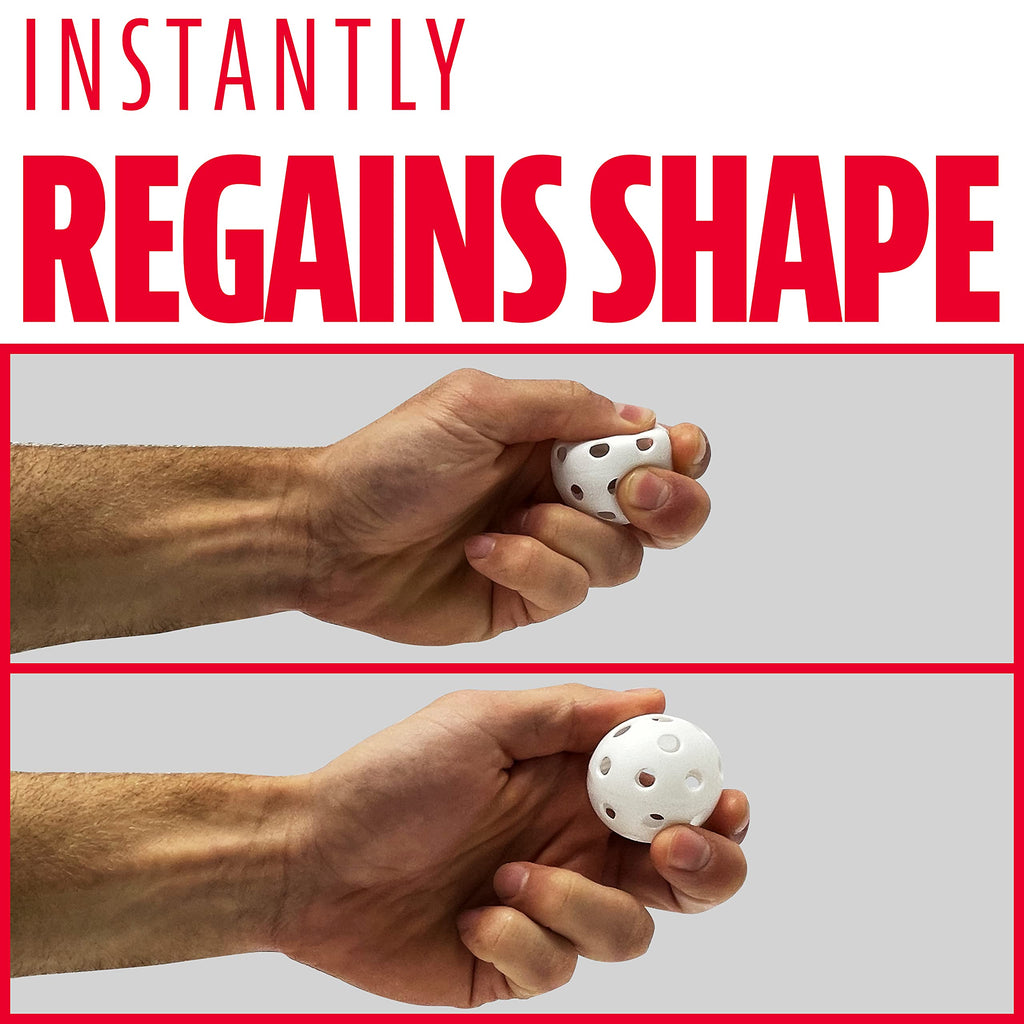 Franklin Sports Mini Plastic Baseballs - Mlb Indestruct-A-Ball Batting Practice Small Training Balls - 1.5''- White - 12 Pack