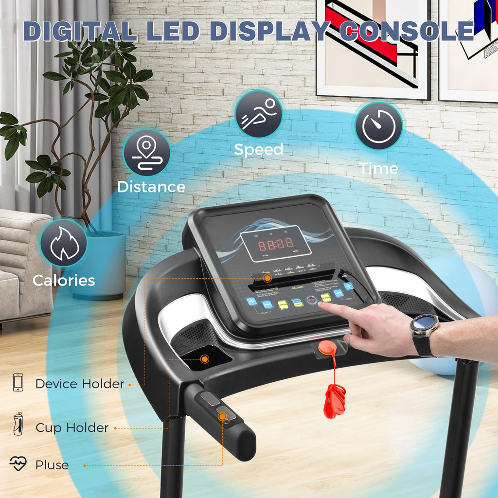 Merax Folding Electric Treadmill With Incline 2.5Hp Energy Saving 12 Preset Programs Running Walking Jogging Machine For Home Of