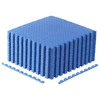 Cap Barbell 1/2-Inch Interlocking Eva Foam Exercise Puzzle Mats - 4 Pack | 24'' X 24'' X 1/2'' | Diamond Pattern - Blue