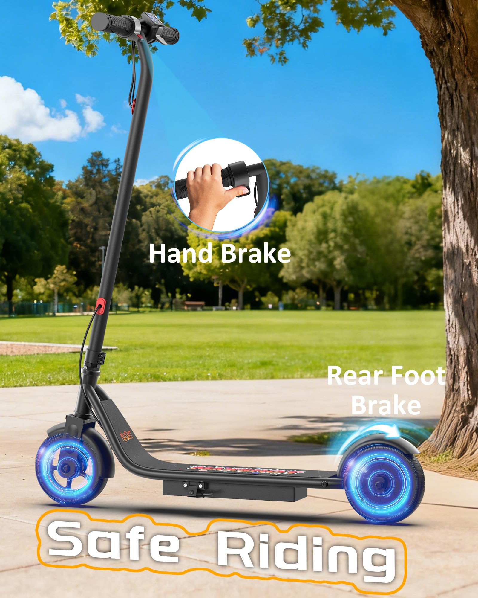 MAXSHOT Electric Scooter Adults & Big Kids, Top Speed 9/16/19/22MPH, 10/12/16/21/50Miles Range, 6.5/8.5/14 Tires Folding Commute