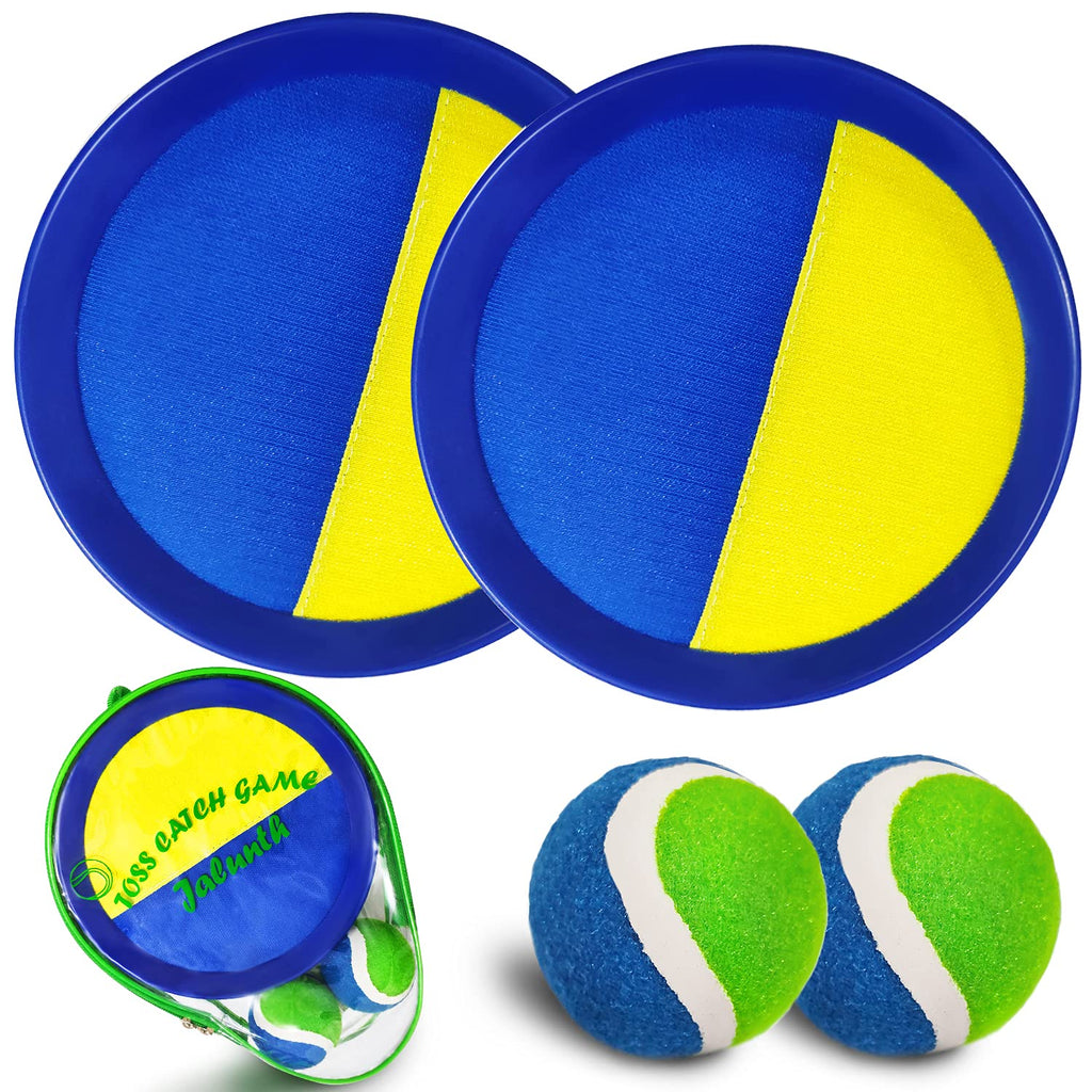 Jalunth Ball Catch Paddle Set Games - Beach Toys Pool Back Yard Outdoor Games Backyard Throw Toss Age 3 4 5 6 7 8 9 10 11 12 Yea