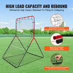 Vevor Baseball And Softball Rebounder, 3 X 4.5 Ft Pitchback Pitching Nest, 3-Way Pitchback Net, Fielding Trainer, Bounce Back Ne