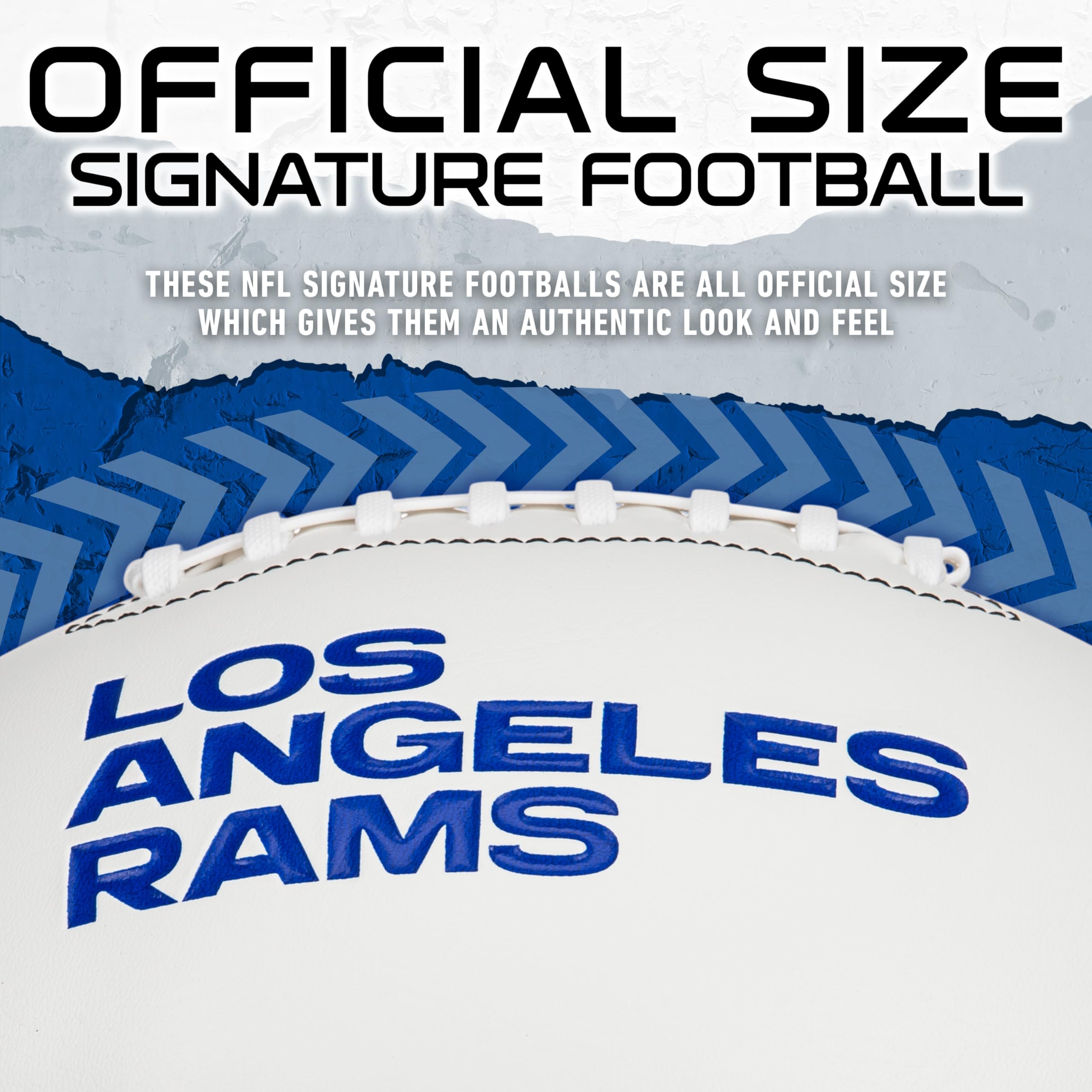 Franklin Sports Nfl Los Angeles Rams Autograph Football - Official Size White Panel Souvenir Football For Autographs + Signature