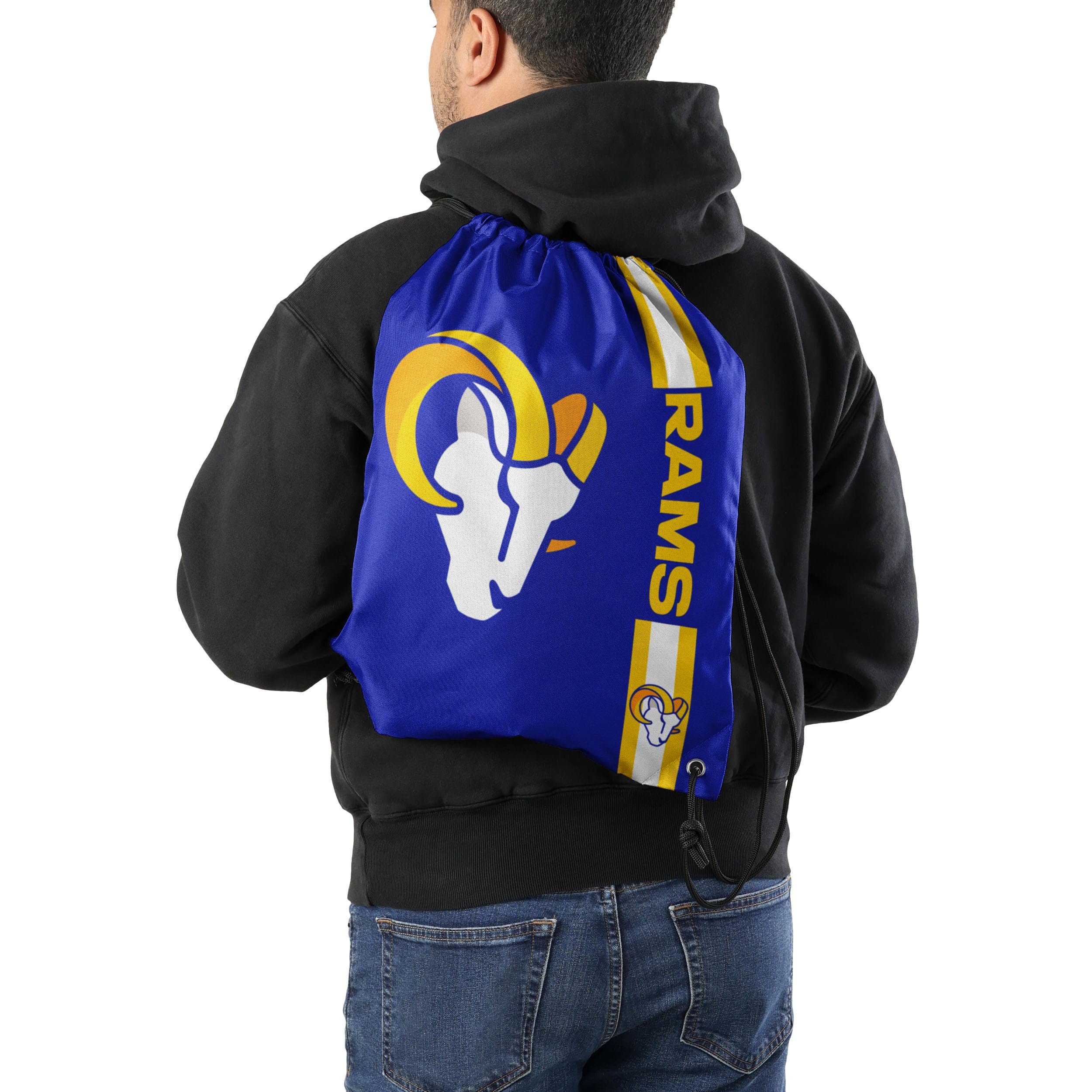 FOCO Los Angeles Rams NFL Big Logo Drawstring Backpack