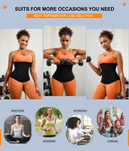 Traininggirl Women Waist Trainer Trimmer Corset Weight Loss Tummy Wrap Workout Belt Sweat Belly Band Sports Girdle Sauna Suit