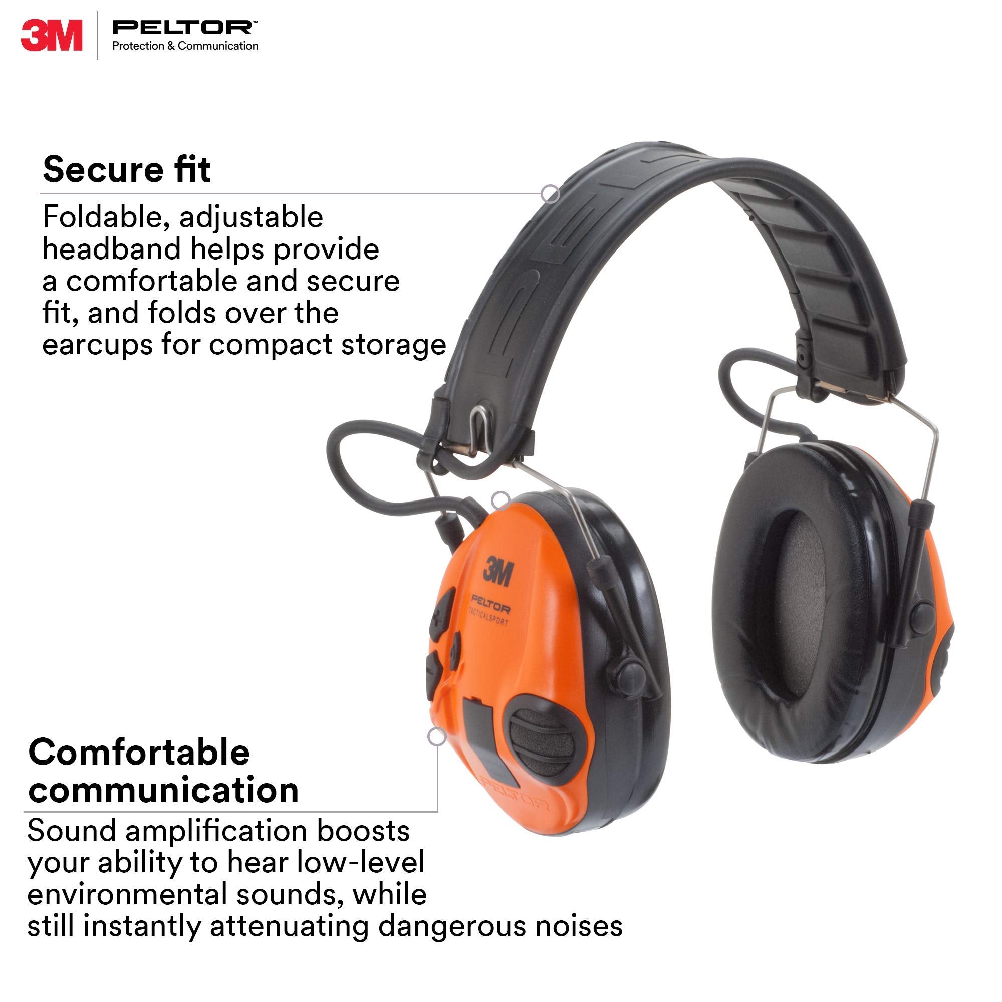 Peltor Mt16H210F-479-Sv Tactical Sport Headset Black 1/Case