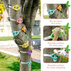 Topnew 12 Ninja Tree Climbing Holds For Kids Climber, Tree Climbing Kit With 6 Ratchet Straps For Outdoor Ninja Warrior Obstacle