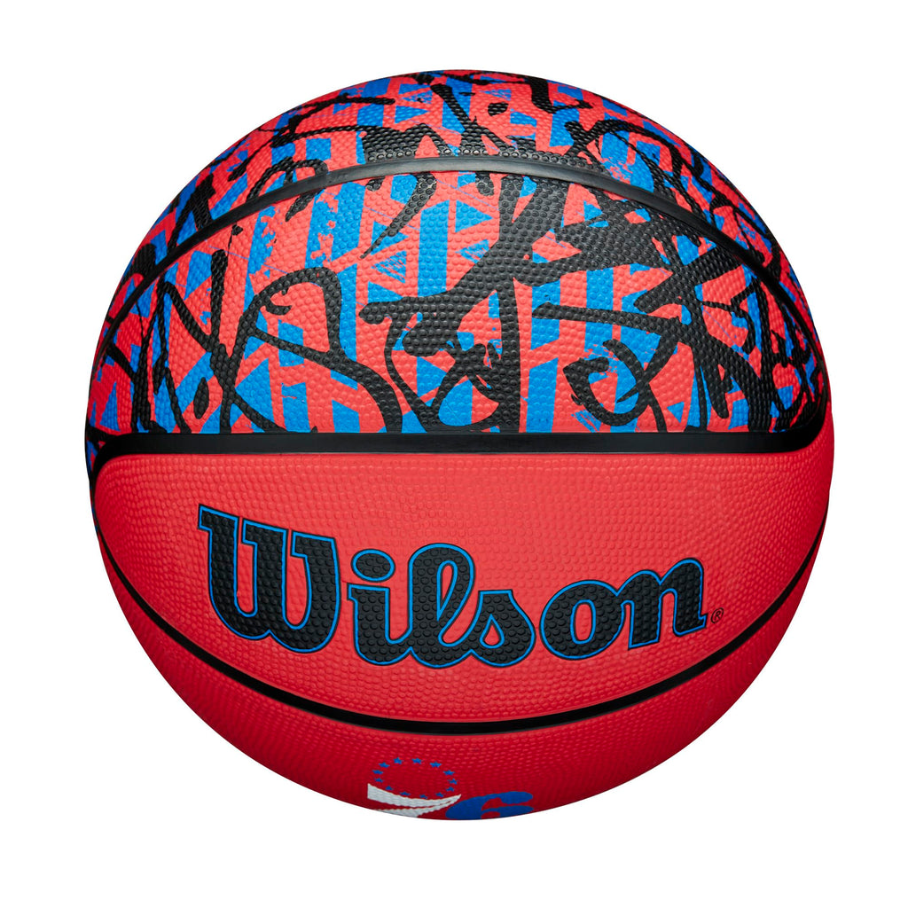 Wilson Nba Team Graffiti Basketball - Philadelphia 76Ers, Size 7-29.5''