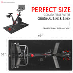 Bike Trainer Mat Compatible With Peloton Bike, For Treadmill & Row, Thk 6Mm, Under Mat Protect Hardwood Floor Carpet, Trainer Ac