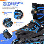 2PM SPORTS Vinal Inline Skates for Men with Light up Wheels Beginner Skates Fun Illuminating Outdoor Roller Skates for Kids and