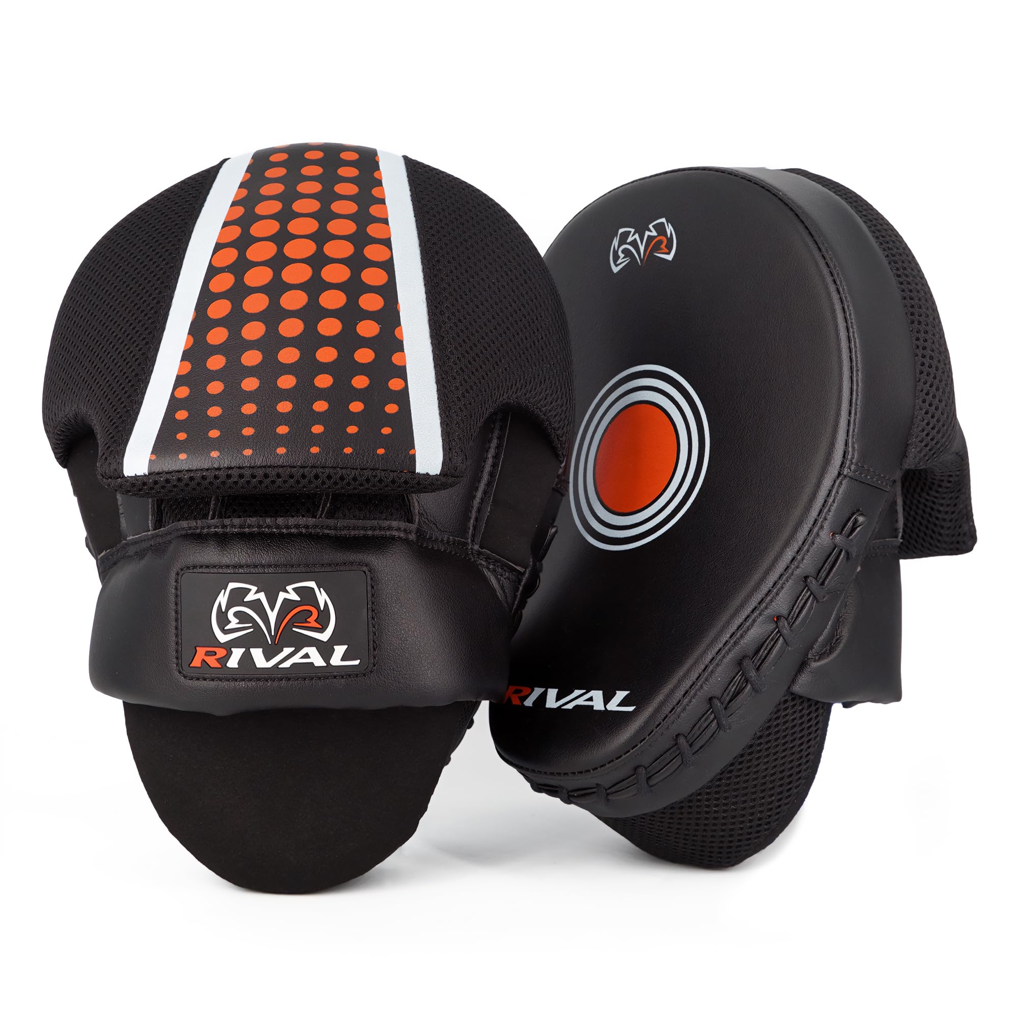 RIVAL Boxing RAPM Pro Punch Mitts - Padded Finger Protector, Pre-Curved, High-Density, Impact-Resistant Foam, and Airflow System