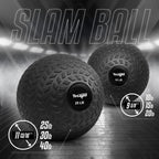 Yes4All 20 Lbs Slam Ball For Strength Workout - Slam Medicine Ball (20 Lbs, Black)