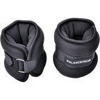 Signature Fitness Fully Adjustable Ankle Wrist Arm Leg Weights, 4 lbs each (8-lb pair), Black