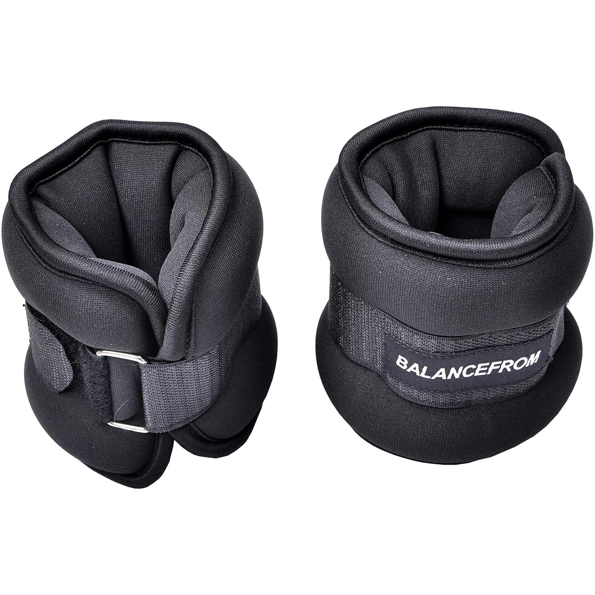 Signature Fitness Fully Adjustable Ankle Wrist Arm Leg Weights, 4 lbs each (8-lb pair), Black