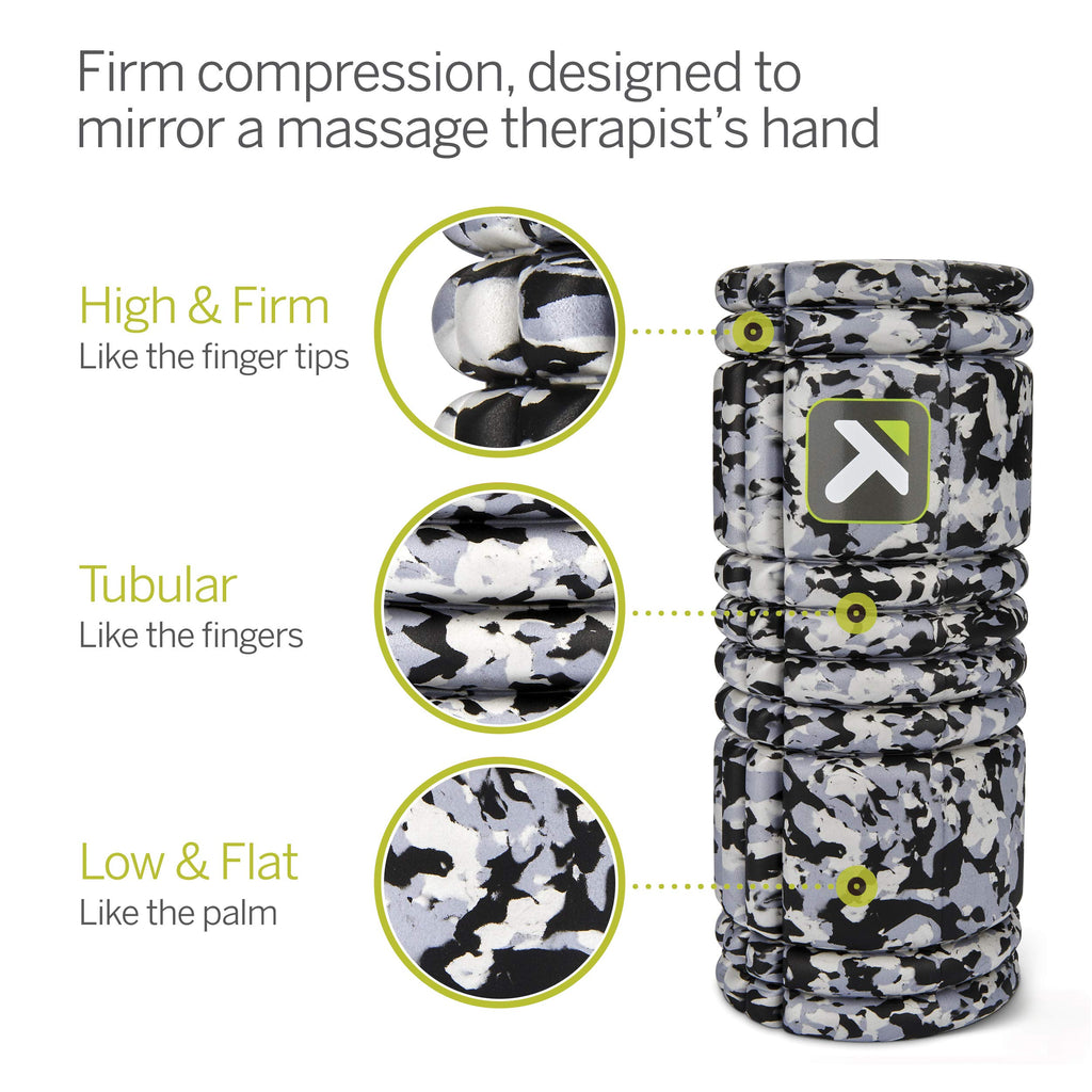 Triggerpoint Grid Foam Roller For Exercise, Deep Tissue Massage And Muscle Recovery, Original (13-Inch), Grey Camo