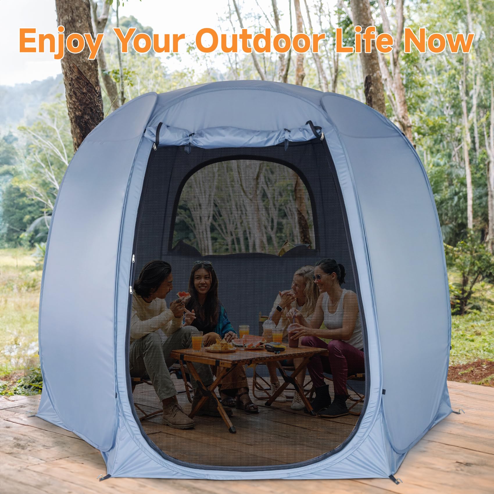 Alvantor Pop Up Screen Tent House Room Instant Outdoor Camping Canopy Sun Shelter Gazebo For Patio, Backyard & Deck, Privacy Ten