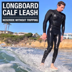 Ho Stevie! Surfboard Calf Leash For Longboards - Strong, Light, Tangle-Free, Comfortable Leg Cuff With Key Pocket - 9/10/11 Feet