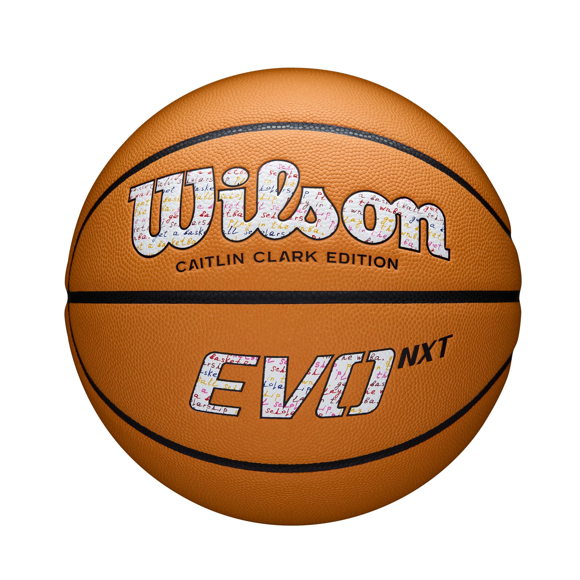 Wilson Caitlin Clark Evo Nxt 3951 Game Basketball - Orange, Size 7-29.5''