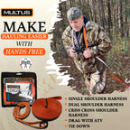 Multus Deer Drag Harness Quick And Easy To Use Hunting Gear For Deer Hunters - 2 Pack